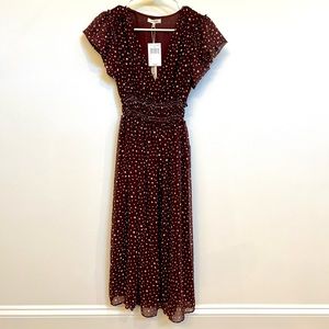 *NWT* Max Studio | Midi Dress | Burgundy | XS